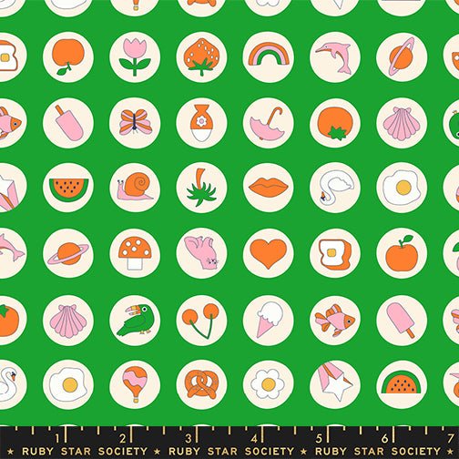 PRE-ORDER Sticker Book by Kimberly Kight- RS3123 13- Verdant - Half Yard- June 2027 - Modern Fabric Shoppe