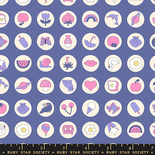PRE-ORDER Sticker Book by Kimberly Kight- RS3123 15- Twilight - Half Yard- June 2027 - Modern Fabric Shoppe
