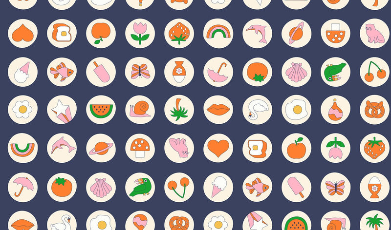 PRE-ORDER Sticker Book by Kimberly Kight- RS3123 16- Bluebell - Half Yard- June 2027 - Modern Fabric Shoppe