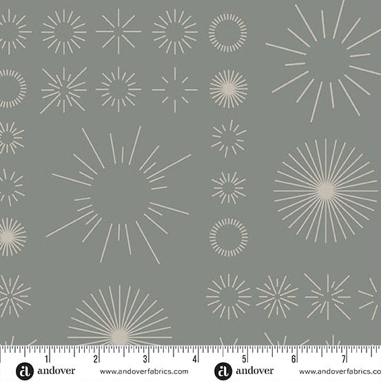 PRE - ORDER Still by Libs Elliott - Pewter Burst A - 1347 - C Half Yard - March 2025 - Modern Fabric Shoppe