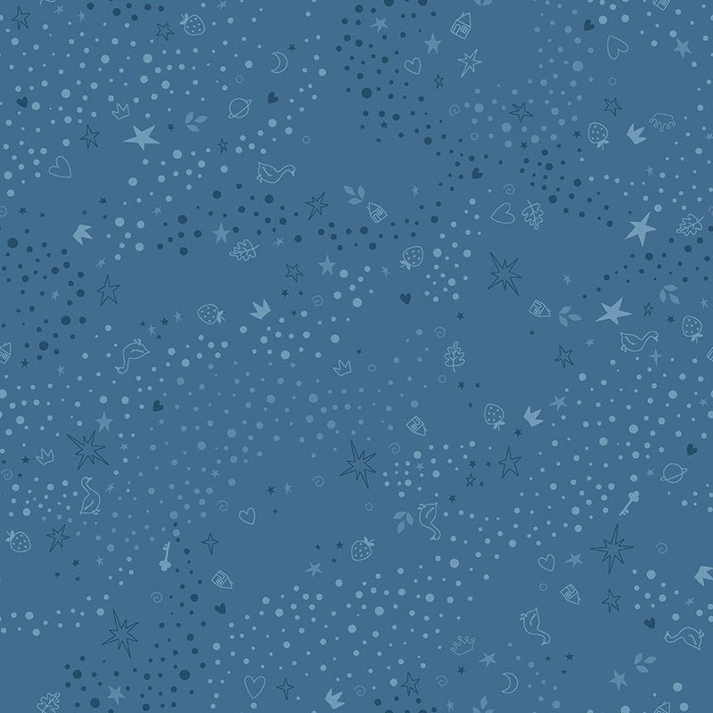 PRE - Order Storybook Basics by Jennifer Long - C365 Coastal Blue - Half Yard January 2027 - Modern Fabric Shoppe