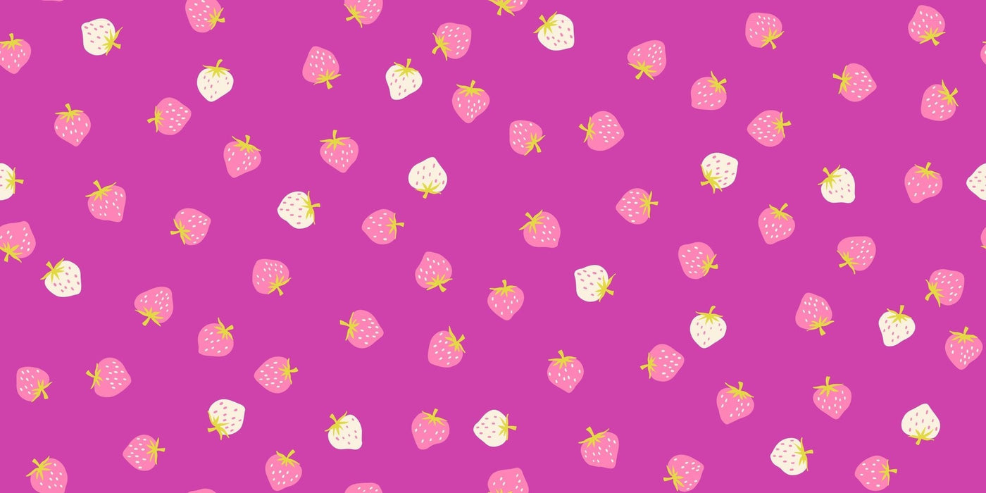 PRE - ORDER Strawberry by Kimberly Kight - Strawberry Berry RS3085 18 - Half Yard - May 2025 - Modern Fabric Shoppe