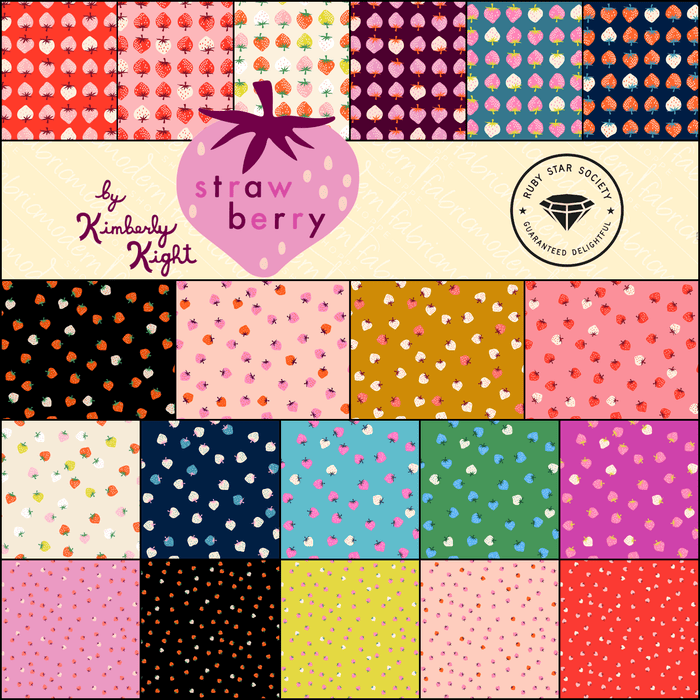 PRE - Order Strawberry - Kimberly Kight - Half Yard Bundle - May 2025 - Modern Fabric Shoppe