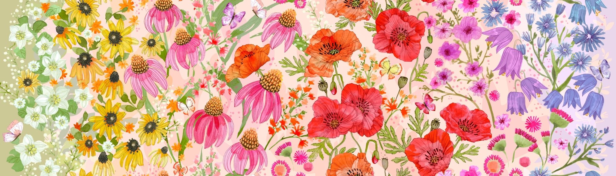 PRE - Order Superbloom by Robin Pickens - Superbloom Pastel 48780 11 - Half Yard - April 2025 - Modern Fabric Shoppe