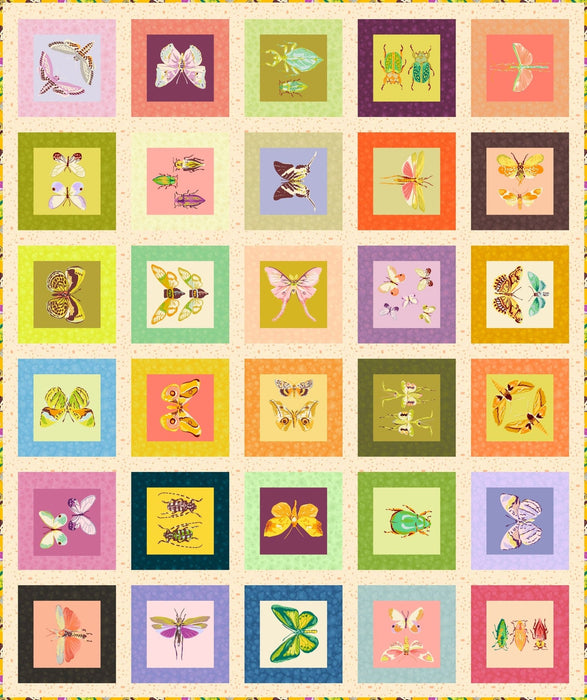 PRE - Order Tamara Kate - Gallery Wall Quilt Kit featuring Insectarium - August 2025 - Modern Fabric Shoppe