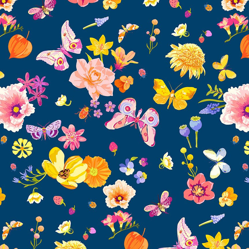 PRE-Order Tamara Kate- The Botanist - Botanik 55756-2 Midnight - Half Yard- June 2027 - Modern Fabric Shoppe