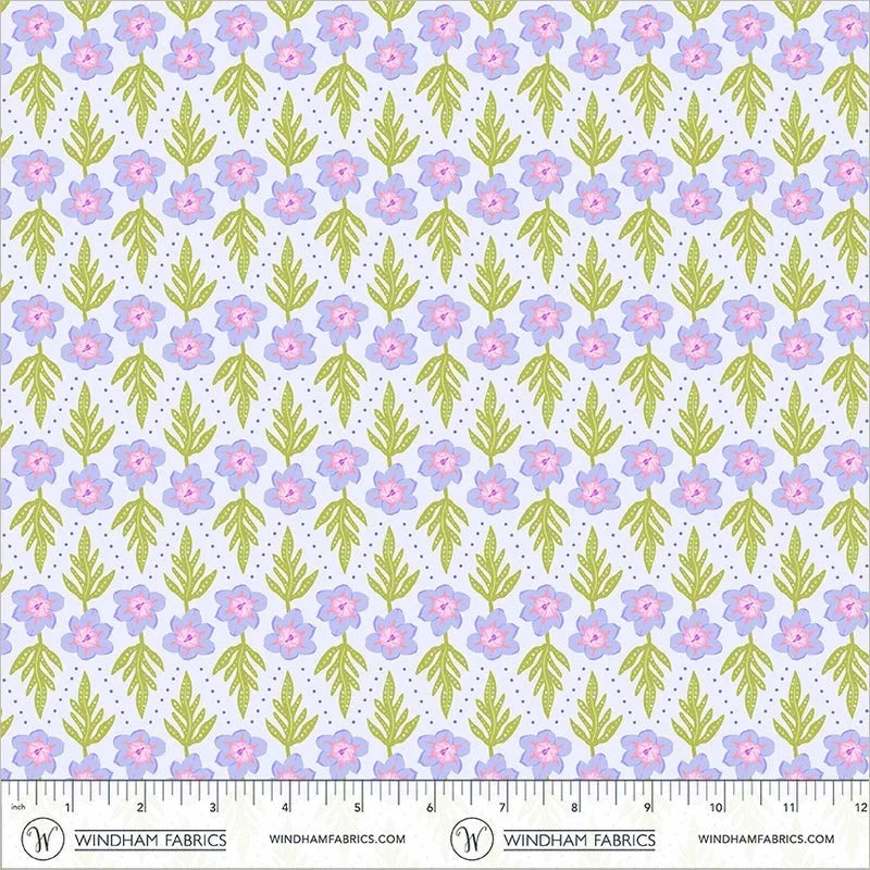 PRE-Order Tamara Kate- The Botanist - In Formation 55760-13 Hyacinth - Half Yard- June 2027 - Modern Fabric Shoppe