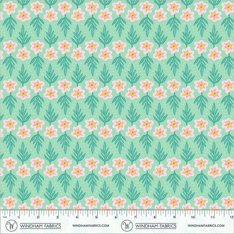 PRE-Order Tamara Kate- The Botanist - In Formation 55760-15 Minty - Half Yard- June 2027 - Modern Fabric Shoppe