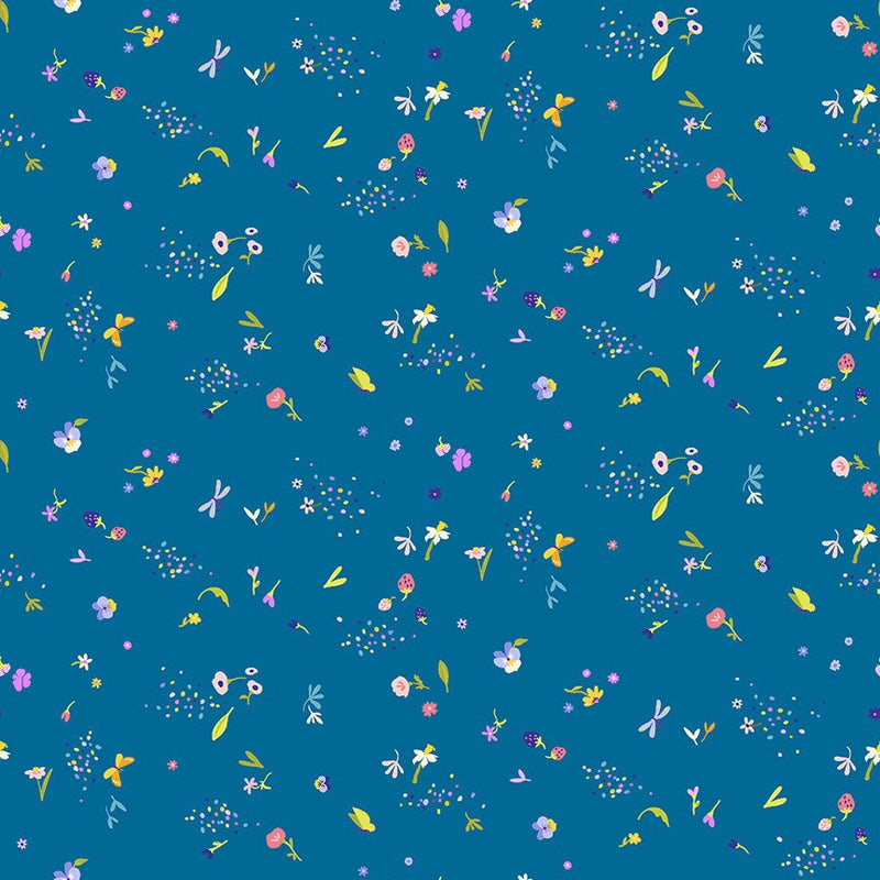 PRE-Order Tamara Kate- The Botanist - Strewn 55762-20 Lagoon - Half Yard- June 2027 - Modern Fabric Shoppe