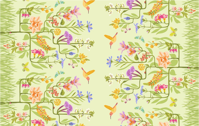 PRE-Order Tamara Kate- The Botanist - Tree Of Life 55763D-24 Celery - Half Yard- June 2027 - Modern Fabric Shoppe