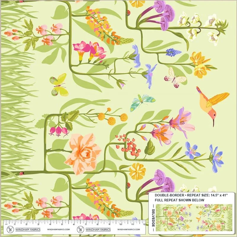PRE-Order Tamara Kate- The Botanist - Tree Of Life 55763D-24 Celery - Half Yard- June 2027 - Modern Fabric Shoppe