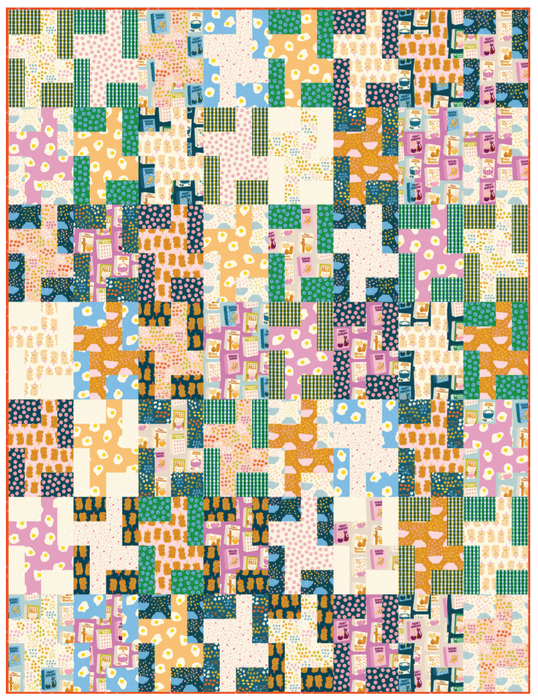PRE - ORDER The Gridlock Quilt Kit featuring Egg and Friends by Kimberly Kight - December 2025 - Modern Fabric Shoppe