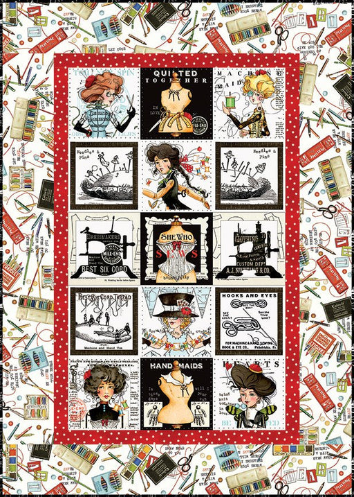 PRE - ORDER The Maker Medium Patch Panel Quilt Kit featuring She Who Sews by J. Wecker Frisch - November 2026 - Modern Fabric Shoppe