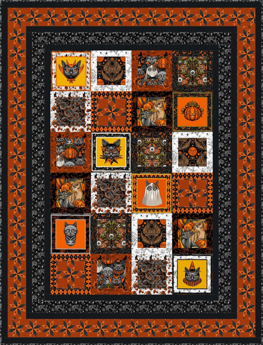 PRE - Order The Spooky Bunch Quilt Kit featuring Costumes & Cobwebs by Rachel Hauer - May 2025 - Modern Fabric Shoppe