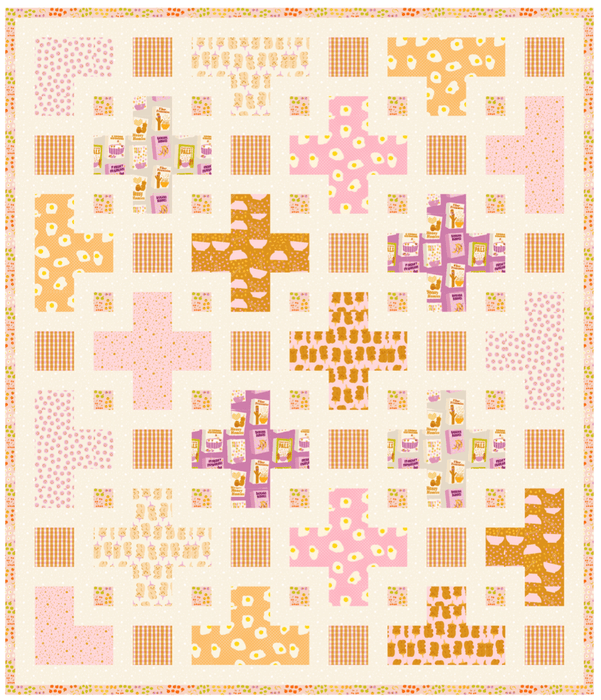 PRE - ORDER The Violet Quilt Kit featuring Egg and Friends by Kimberly Kight - December 2025 - Modern Fabric Shoppe