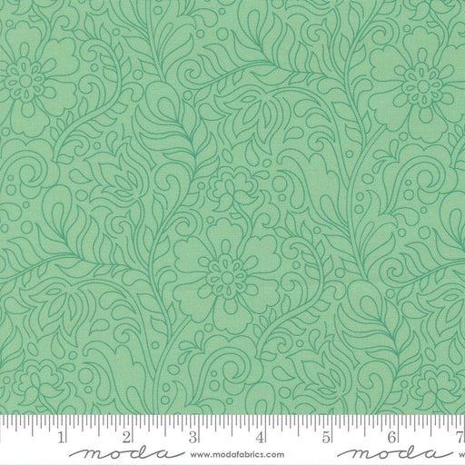 PRE-Order Tilbury Garden by Crystal Manning- Aqua 11997 25- Half Yard- March 2027 - Modern Fabric Shoppe