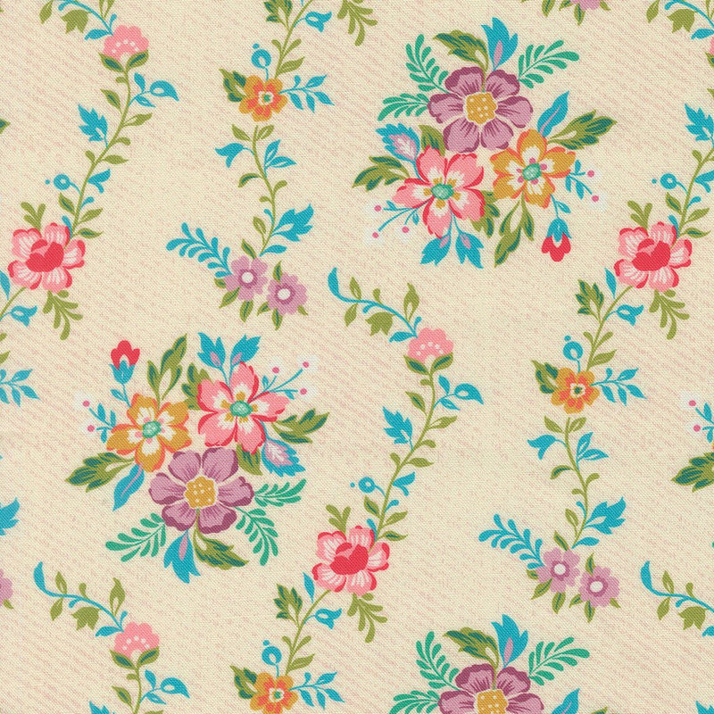 PRE-Order Tilbury Garden by Crystal Manning- Porcelain 11991 11- Half Yard- March 2027 - Modern Fabric Shoppe