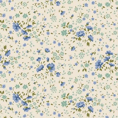 PRE - Order Tilda Basic Widebacks 108" Width - Ellie TIL150012 - V15 - Blue/Teal - Half Yard - Modern Fabric Shoppe