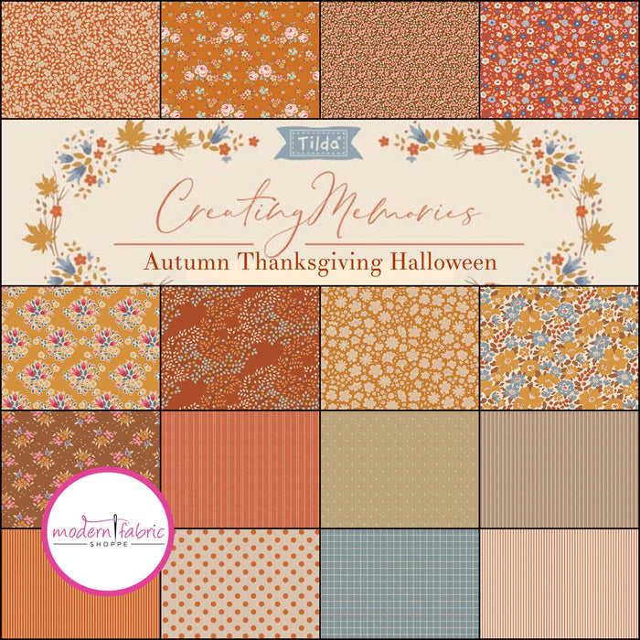 PRE-ORDER Tilda- Creating Memories-Autumn Thanksgiving Halloween- Half Yard Bundle- June 2024 - Modern Fabric Shoppe