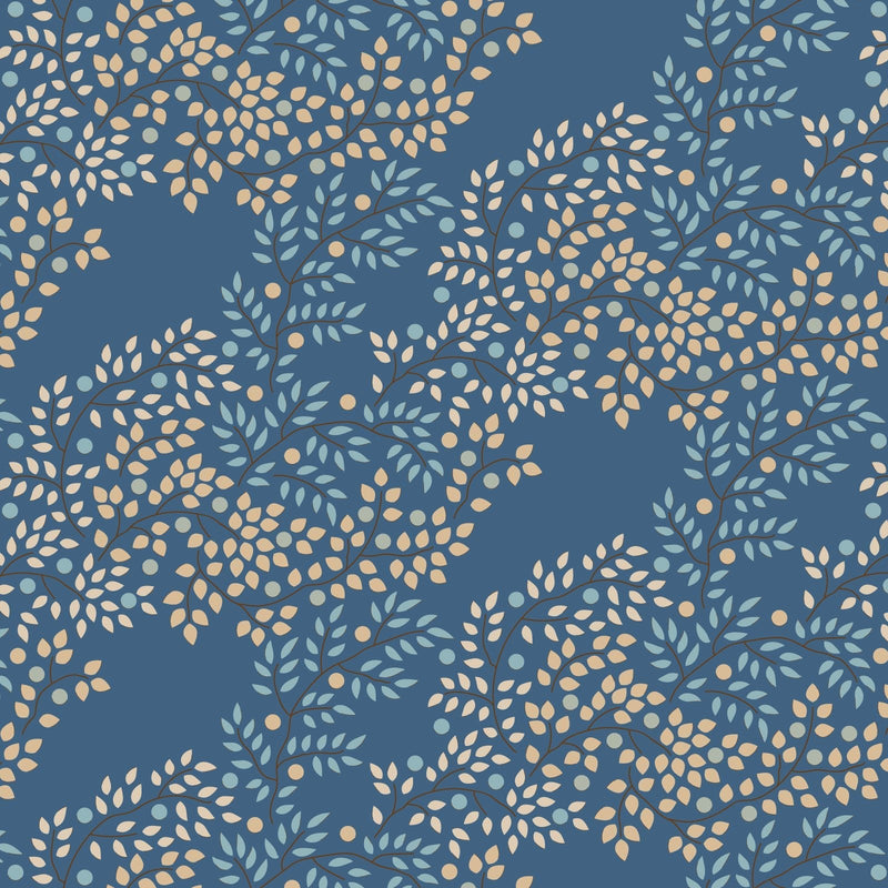 PRE-ORDER Tilda- Creating Memories- Berrytangle TIL130127- Prussian- Half Yard- June 2024 - Modern Fabric Shoppe