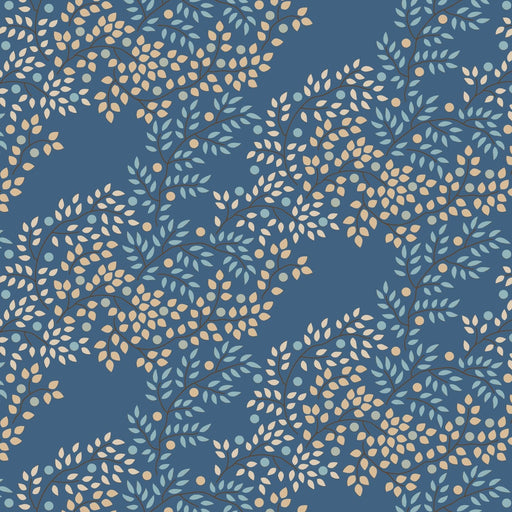 PRE-ORDER Tilda- Creating Memories- Berrytangle TIL130127- Prussian- Half Yard- June 2024 - Modern Fabric Shoppe