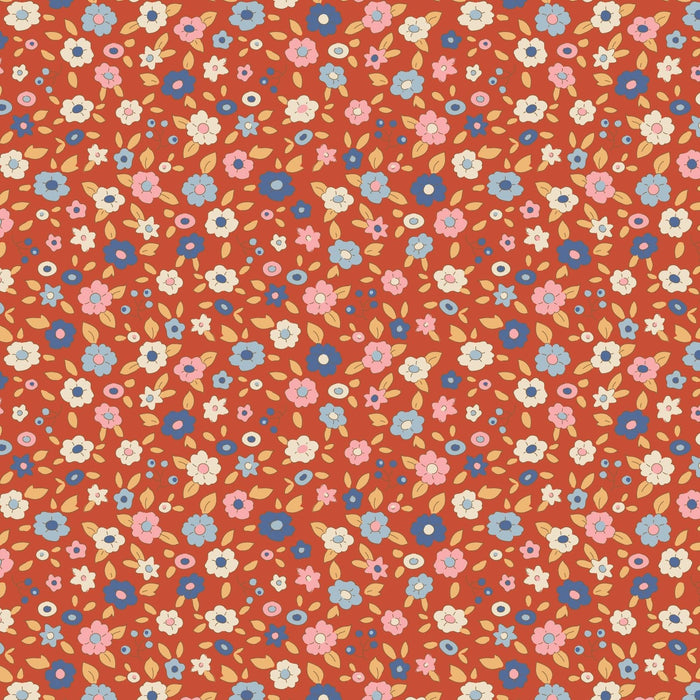 PRE-ORDER Tilda- Creating Memories- Evie TIL130138- Rust- Half Yard- June 2024 - Modern Fabric Shoppe