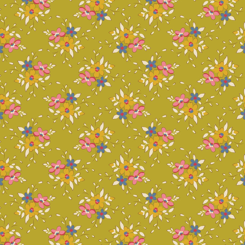 PRE-ORDER Tilda- Creating Memories- Frida TIL130119- Lime- Half Yard- June 2024 - Modern Fabric Shoppe