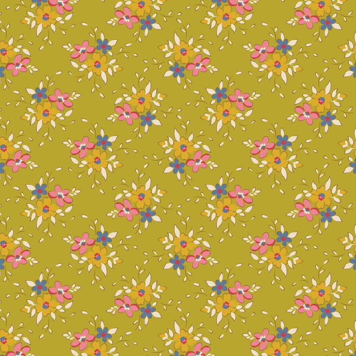 PRE-ORDER Tilda- Creating Memories- Frida TIL130119- Lime- Half Yard- June 2024 - Modern Fabric Shoppe