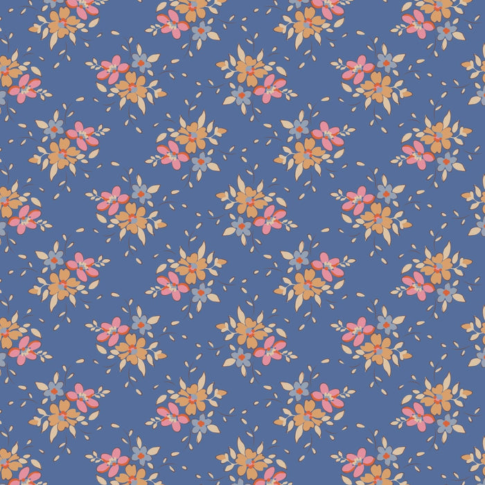 PRE-ORDER Tilda- Creating Memories- Frida TIL130132- Blue- Half Yard- June 2024 - Modern Fabric Shoppe