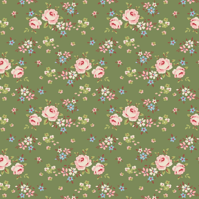 PRE-ORDER Tilda- Creating Memories- Gracie TIL130151- Green- Half Yard- June 2024 - Modern Fabric Shoppe