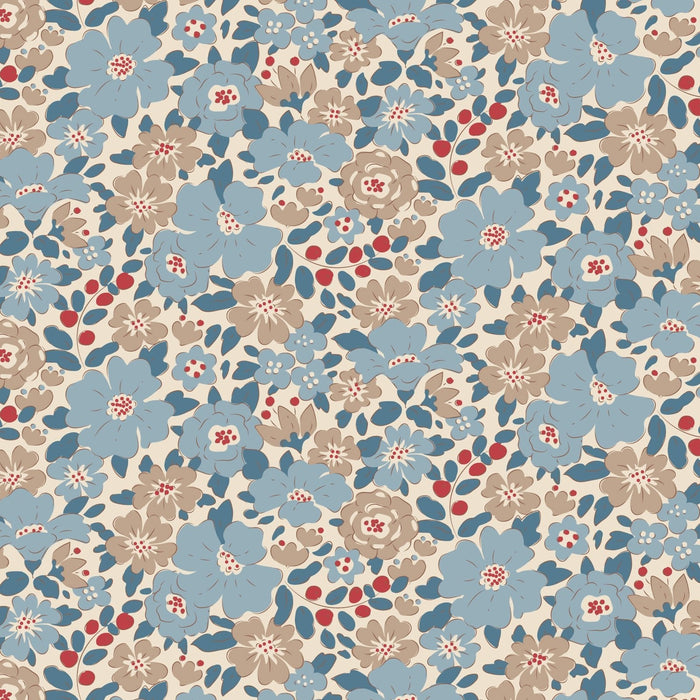 PRE-ORDER Tilda- Creating Memories- Harper TIL130128- Blue- Half Yard- June 2024 - Modern Fabric Shoppe