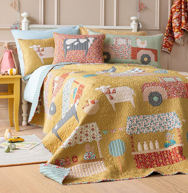 PRE- ORder Tilda- Farmers Market Honey Quilt Kit featuring Village Life- October 2026 - Modern Fabric Shoppe