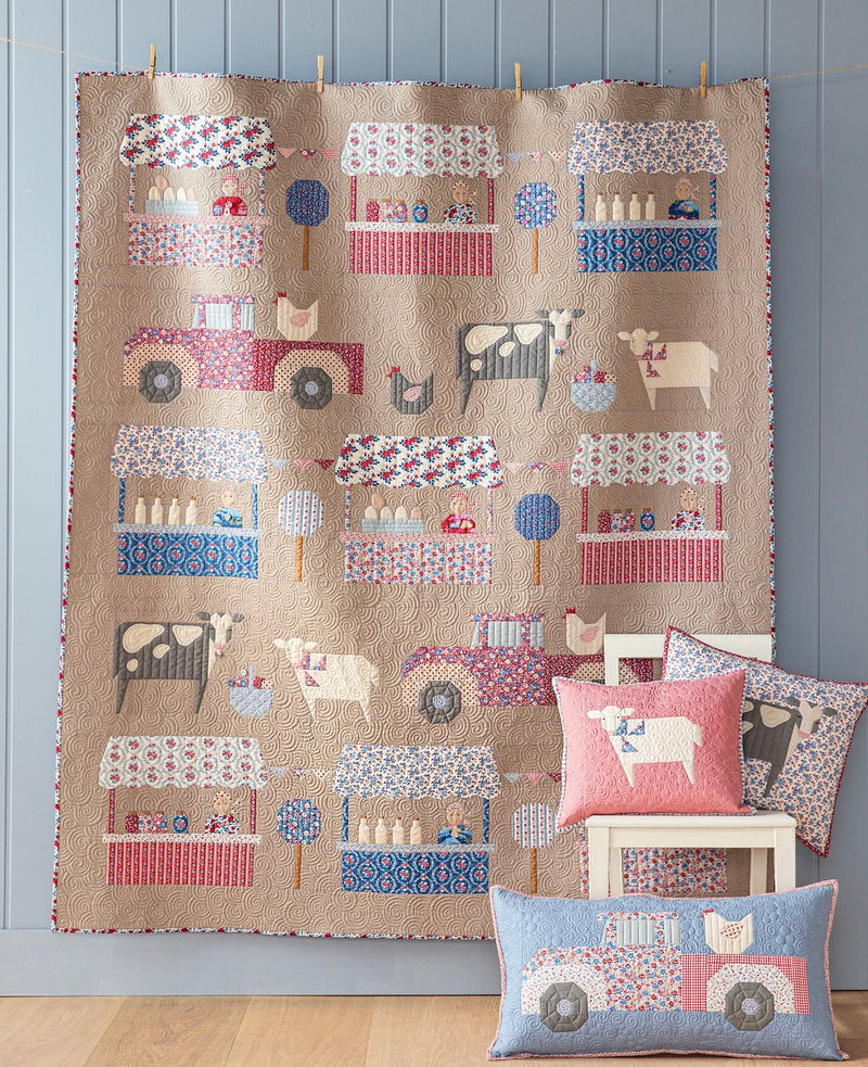 PRE- ORder Tilda- Farmers Market Mouse Quilt Kit featuring Village Life- October 2026 - Modern Fabric Shoppe