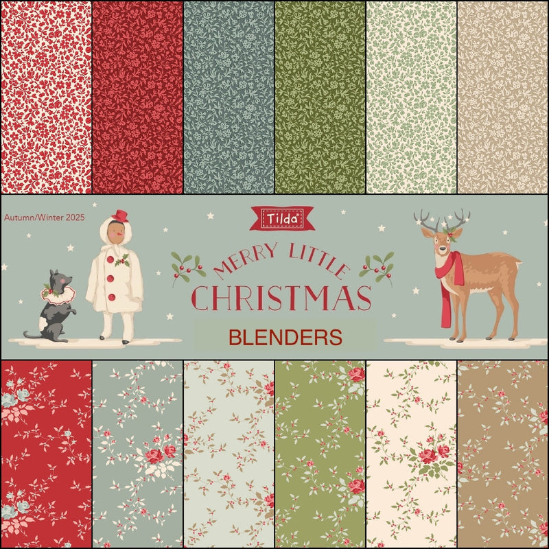 PRE-ORDER Tilda Merry Little Christmas Blenders- Half Yard Bundle- July 2027 - Modern Fabric Shoppe