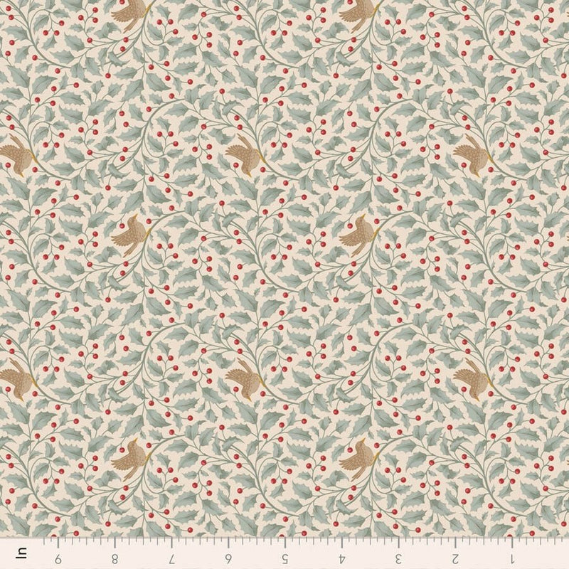 PRE-ORDER Tilda- Merry Little Christmas- Holly Duck Egg TIL100626- Half Yard- July 2027 - Modern Fabric Shoppe