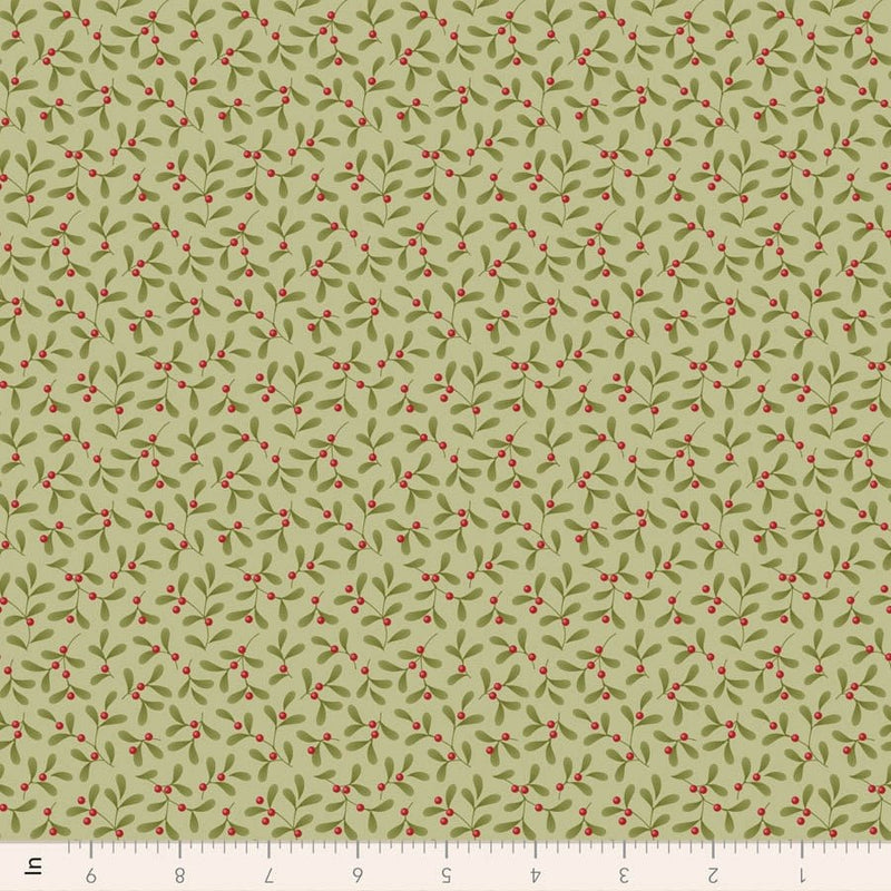 PRE-ORDER Tilda- Merry Little Christmas- Mistletoe Pistachio TIL100633- Half Yard- July 2027 - Modern Fabric Shoppe