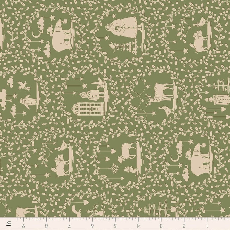 PRE-ORDER Tilda- Merry Little Christmas- Paper Scenes Artichoke TIL100635- Half Yard- July 2027 - Modern Fabric Shoppe