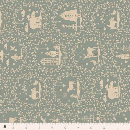 PRE-ORDER Tilda- Merry Little Christmas- Paper Scenes Duck Egg TIL100629- Half Yard- July 2027 - Modern Fabric Shoppe