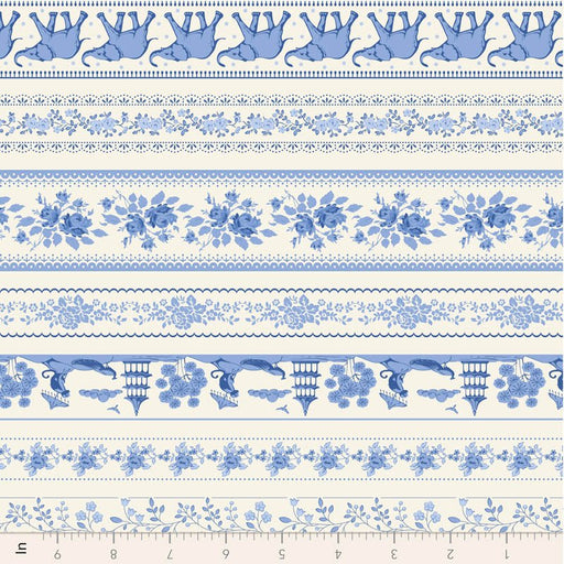 PRE - Order Tilda - Something Blue - Blenders Borders TIL110170 Blue - Half Yard - June 2026 - Modern Fabric Shoppe