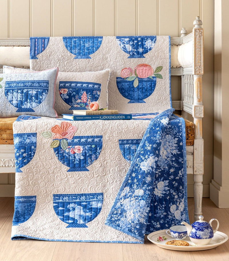 PRE - Order Tilda - Something Blue - Bowl Collection Quilt Kit - Putty - June 2026 - Modern Fabric Shoppe