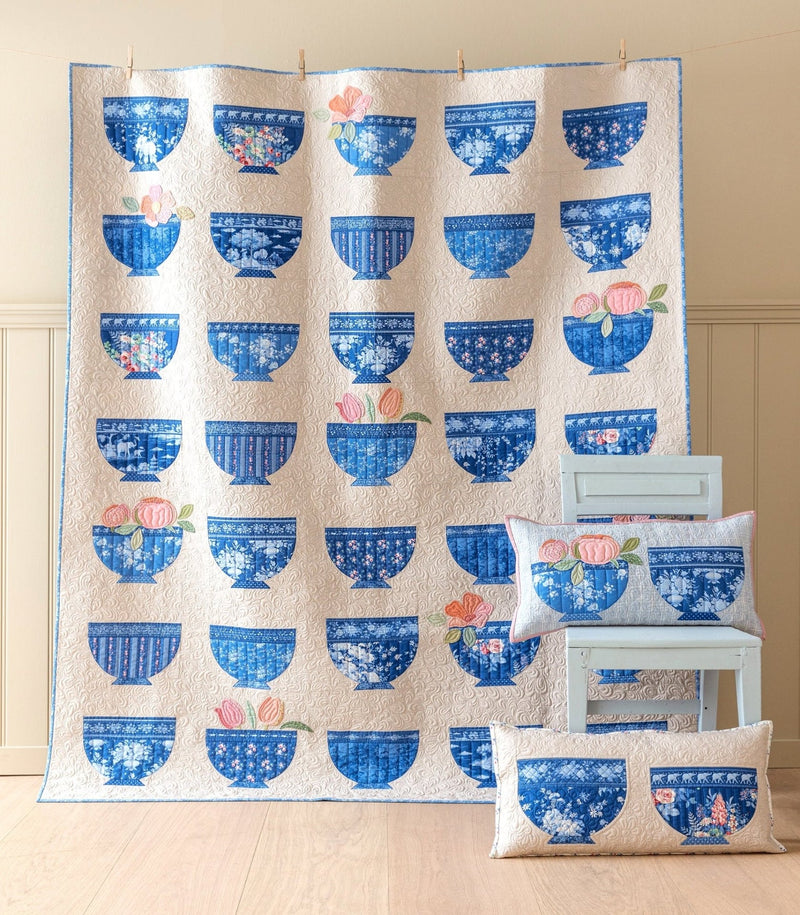 PRE - Order Tilda - Something Blue - Bowl Collection Quilt Kit - Putty - June 2026 - Modern Fabric Shoppe