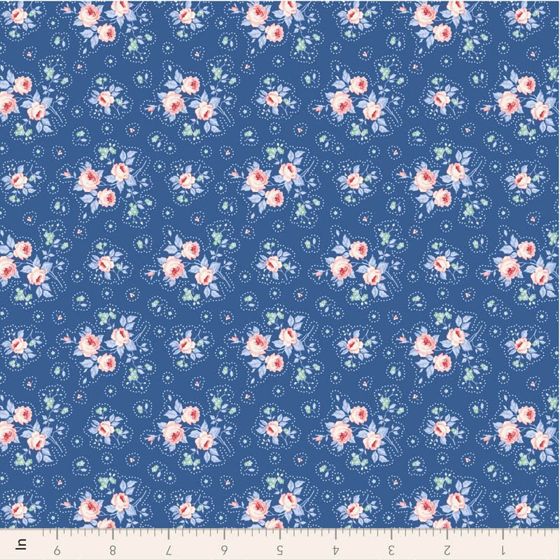 PRE - Order Tilda - Something Blue - First Kiss TIL100679 Denim - Half Yard - June 2026 - Modern Fabric Shoppe