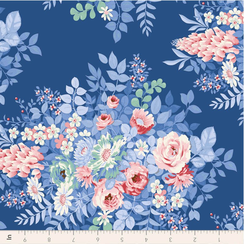 PRE - Order Tilda - Something Blue - Whimsyflower TIL100675 Night - Half Yard - June 2026 - Modern Fabric Shoppe