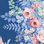 PRE - Order Tilda - Something Blue - Whimsyflower TIL100675 Night - Half Yard - June 2026 - Modern Fabric Shoppe