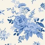 PRE - Order Tilda - Something Blue - Wildgarden TIL100667 Blue - Half Yard - June 2026 - Modern Fabric Shoppe