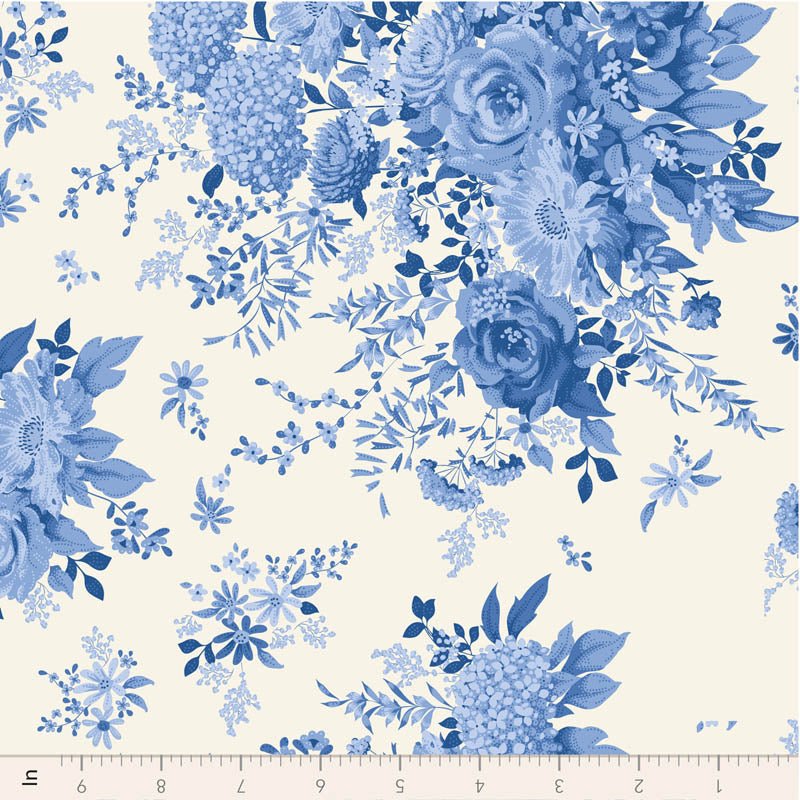 PRE - Order Tilda - Something Blue - Wildgarden TIL100667 Blue - Half Yard - June 2026 - Modern Fabric Shoppe