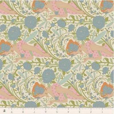 Pre - Order Tilda Songbird - Aubery TIL100653 Blue - Half Yard - February 2026 - Modern Fabric Shoppe