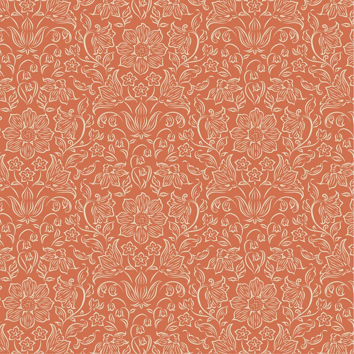 Pre - Order Tilda Songbird - Blenders Lila TIL110152 Coral - Half Yard - February 2026 - Modern Fabric Shoppe