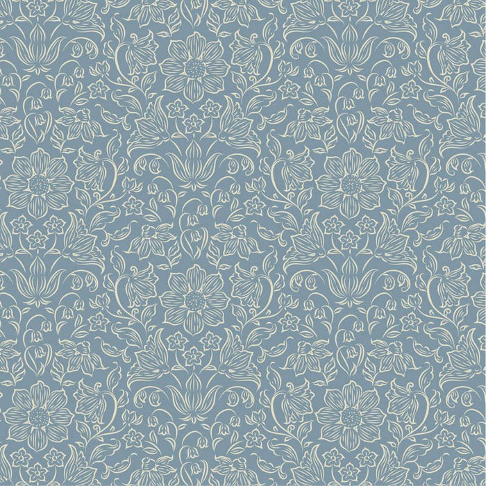 Pre - Order Tilda Songbird - Blenders Lila TIL110158 Blue - Half Yard - February 2026 - Modern Fabric Shoppe
