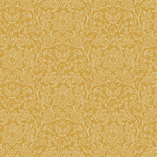 Pre - Order Tilda Songbird - Blenders Lila TIL110161 Mustard - Half Yard - February 2026 - Modern Fabric Shoppe